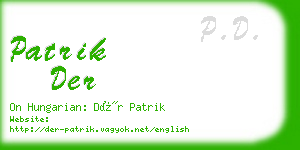 patrik der business card